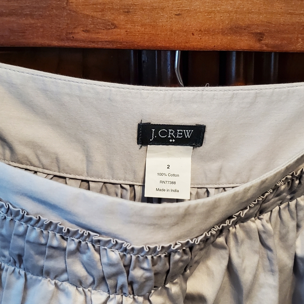 J CREW Factory light gray cotton sateen skirt size 2 - Picture 5 of 5